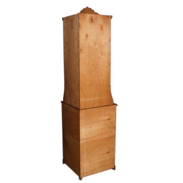 Italian Renaissance Style Walnut Corner Display Cabinet, 1940s For Sale - Image 6 of 7