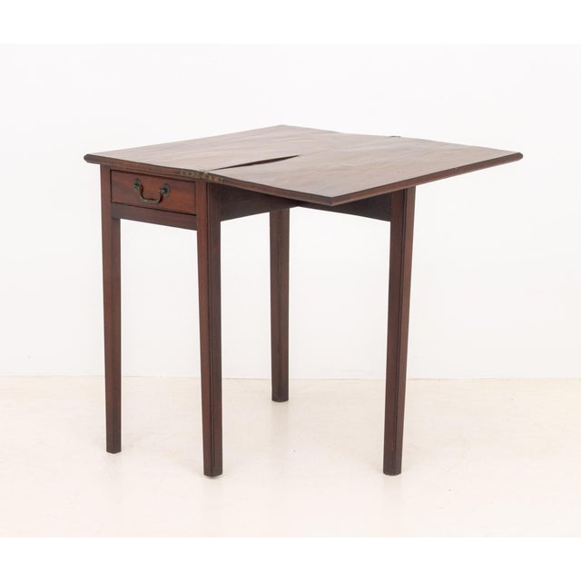 Brown George III Mahogany Fold-Over Gate Leg Table For Sale - Image 8 of 9