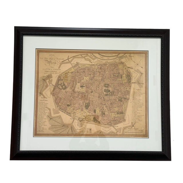 Circa 1805 Historic Map of Vienna, Italy For Sale