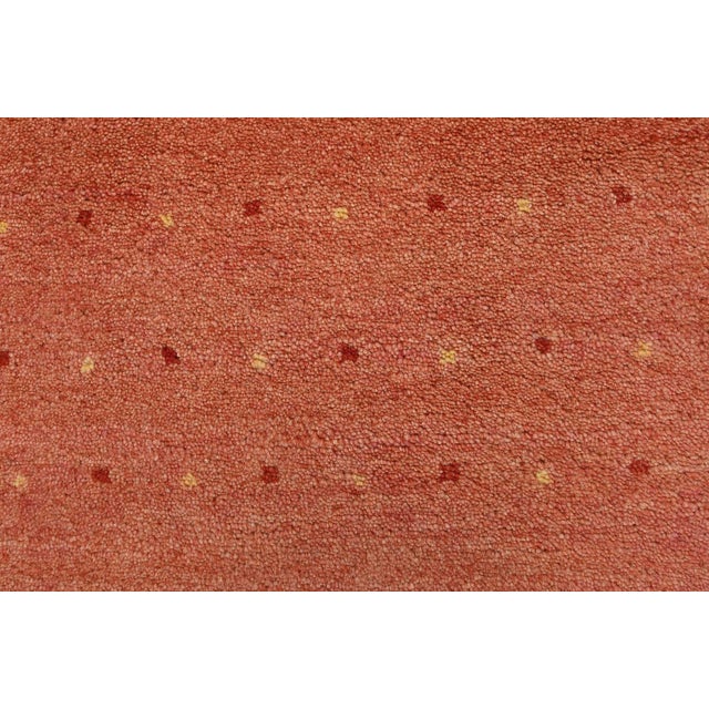 Red Gabbeh Runner 2’6” X 9’9” Red Wool Contemporary Hand-Knotted Oriental Rug For Sale - Image 8 of 12