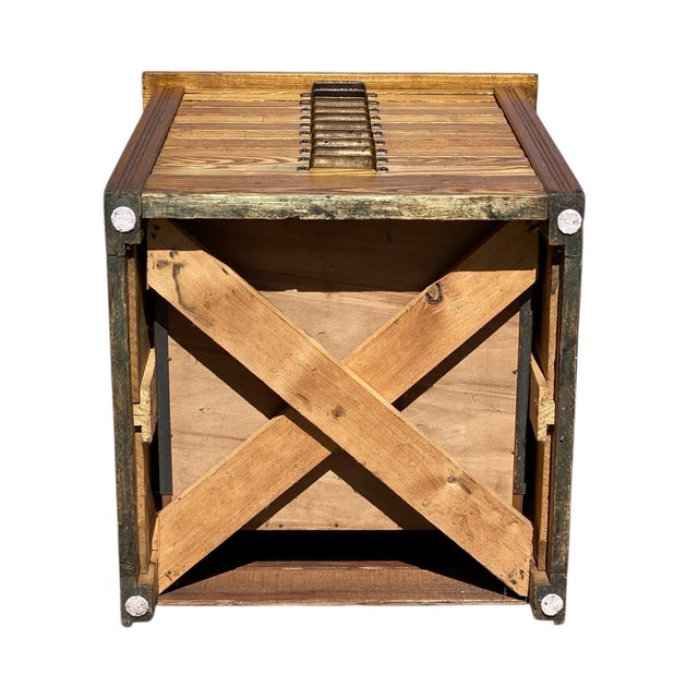 Antique Oak Hamilton Printers Cabinet / Flat File Map Cabinet With 10 Drawers For Sale - Image 12 of 12