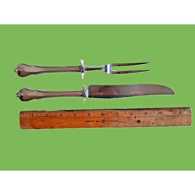 Sterling silver hollow handle with stainless blade/implement 2-piece Steak Carving Set consisting of: 1- Steak Carving...