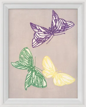 Kono Butterflies 14, Framed Artwork