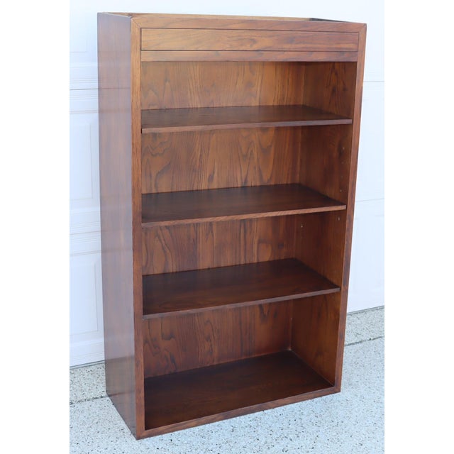 Wood 1970s Pair of 2 Open Front Bookcases With Adjustable Shelvings, Attributed For Sale - Image 7 of 16