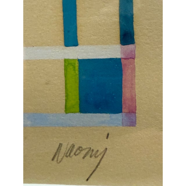 Abstract Modernist Geometric Mix Media After Sonia Delaunay For Sale - Image 9 of 9