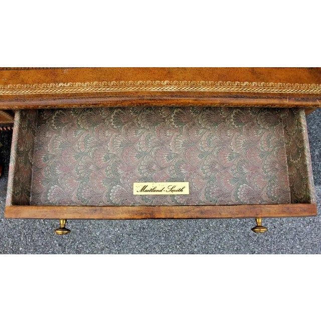 Wood Regency English Lady Desk Maitland Smith For Sale - Image 7 of 11