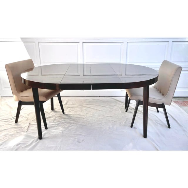 Vintage Expandable Round Dining Table With Two Leaves For Sale - Image 12 of 12