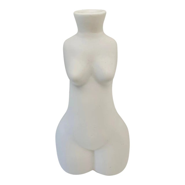 Modern Contemporary Figurative Ceramic Women’s Nude Figure Vase For Sale