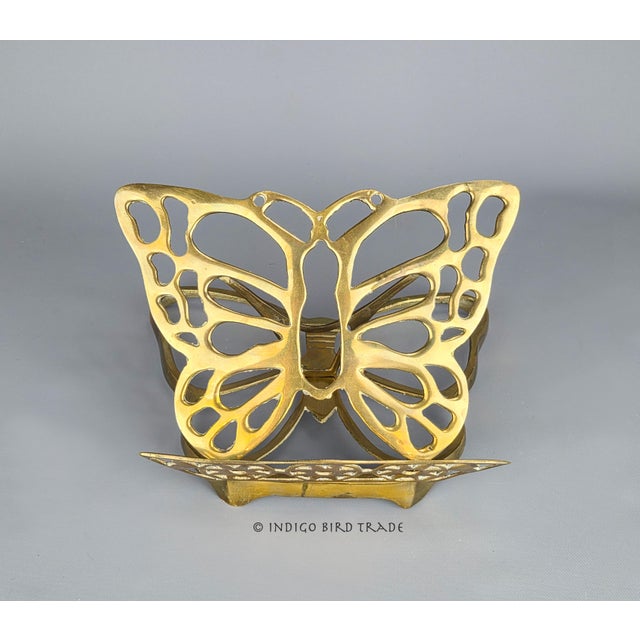 Large Vintage Brass Folding Butterfly Book Stand This well made brass stand is ideal for displaying a book or keeping a...
