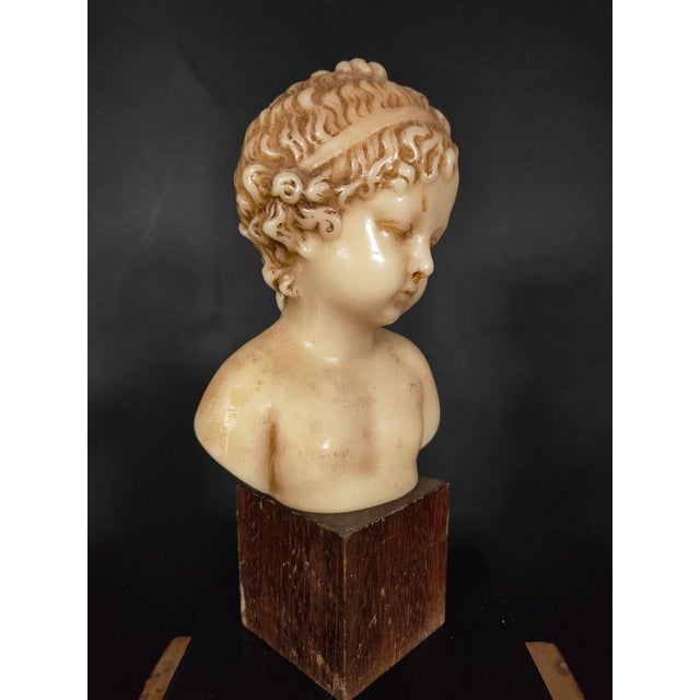 Wax Bust of Child, 1880 For Sale - Image 6 of 14