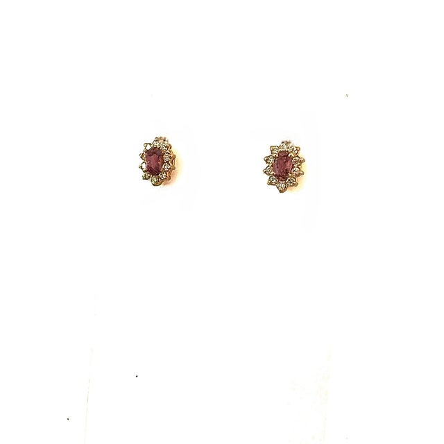 Natural Sapphire Diamond Stud Earrings 14k W Gold 0.90 TCW Certified For Sale - Image 4 of 10
