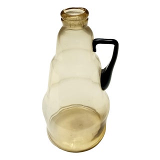 Straw Colored Murano Glass Pitcher attributed to Vittorio Zecchin, Italy, 1890s For Sale