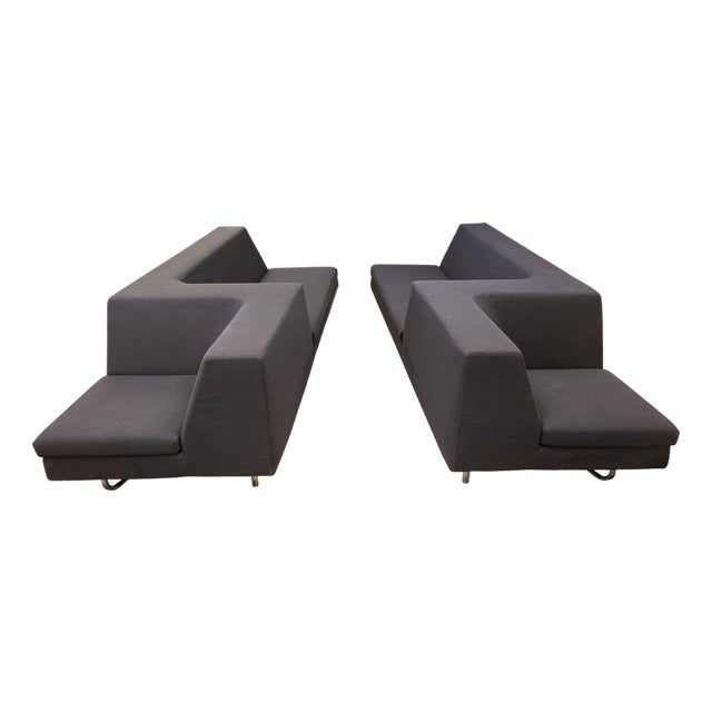 Pair of Frighetto Italian Victory Sofas by Cory Grosser - Left and Right Hand Design For Sale