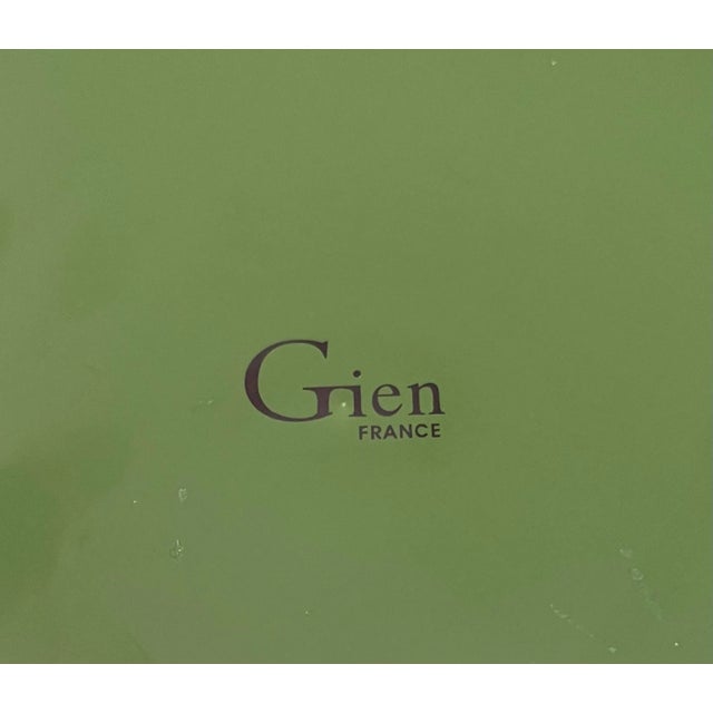 Set of 5 Gien France Green Charger Plates For Sale - Image 10 of 10