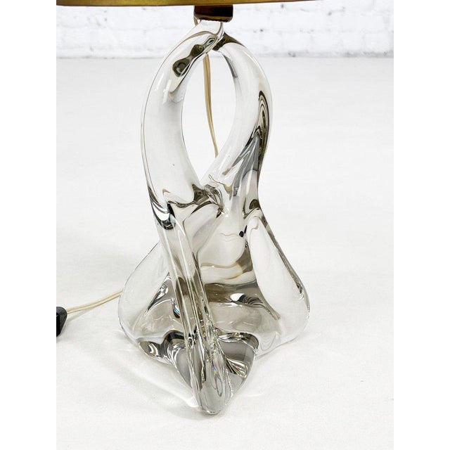 Glass Crystal Table Lamp from Val Saint Lambert, 1950s For Sale - Image 7 of 10