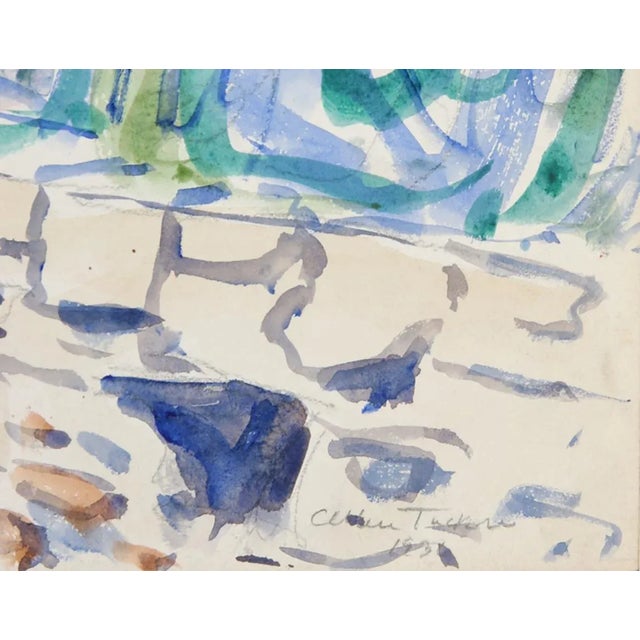 Artist: Allen Tucker, American (1866 - 1939) Title: New England Landscape Year: 1936 Medium: Watercolor, signed and dated...