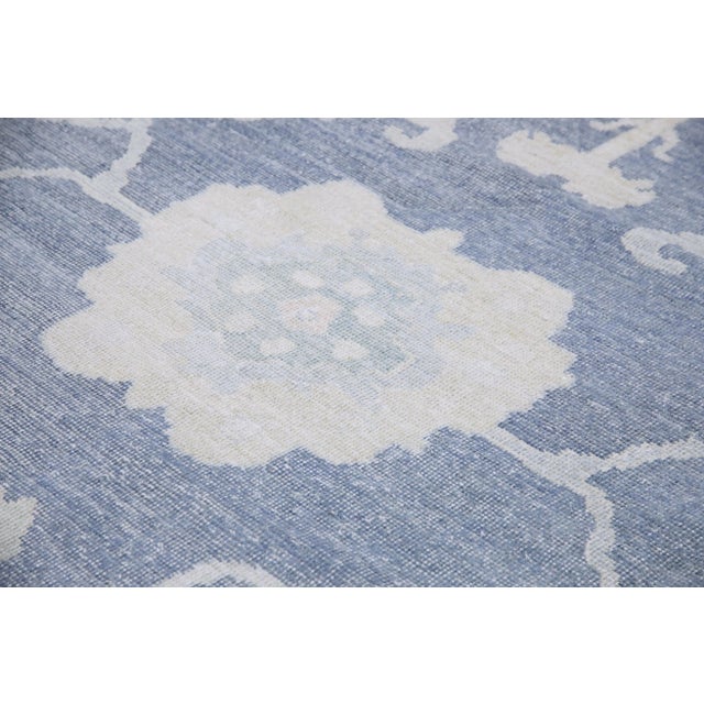 Textile Modern Handmade Turkish Oushak Rug 12'3"x15'1" For Sale - Image 7 of 8