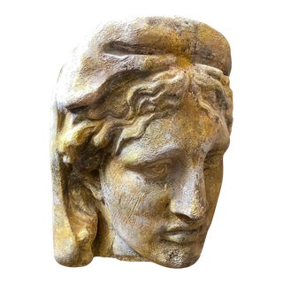1920s Neoclassical Plaster Sculpture of an Antique Head For Sale