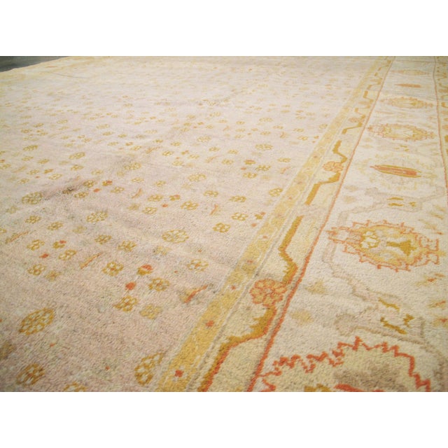 Early 20th Century Galerie Shabab Collection Early 20th Century Turkish Oushak Carpet For Sale - Image 5 of 8