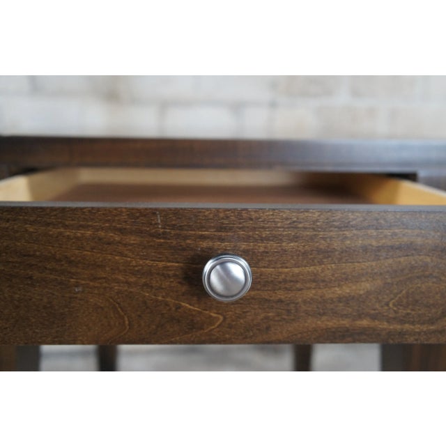 Brown Heritage Modern Walnut Finish Nightstand For Sale - Image 8 of 12