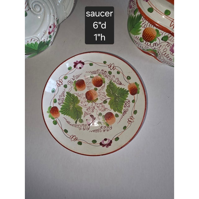 Group of English Pearlware Strawberry and Vine For Sale - Image 13 of 15