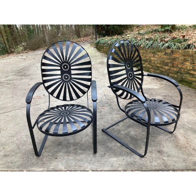Francois Carre Mid 20th Century Francois Carre King Cantilever Bouncer Rockers - A Pair, Restored For Sale - Image 4 of 9