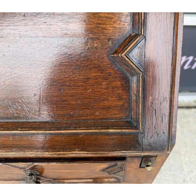 C1900 Oak Barley Twist Secretary Desk For Sale - Image 12 of 12