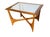 Brown Vintage Lane Silhouette Mid-Century Modern Walnut Side Tables, Pair – Sculptural X-Stretcher Base With Inset Glass Tops For Sale - Image 8 of 12