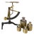Antique Letter Scale with Brass Weights from D.R.G.M. Pendulum, Germany, 1900s, Set of 5 For Sale