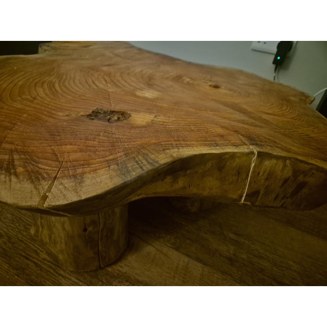 One-of-a-Kind Scottish Pine Live Edge Coffee Table For Sale - Image 6 of 7
