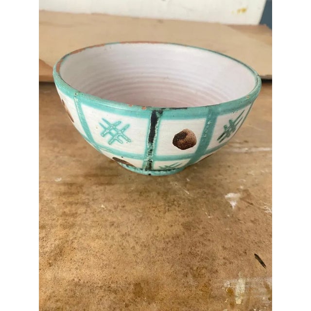 Ceramic Bowls in Green, Blue and Brown Color by Robert Picault, France, 1950s, Set of 3 For Sale - Image 11 of 13
