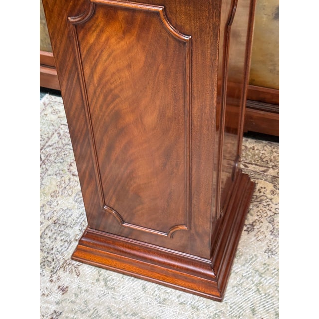 Wood Georgian Inspired Figured Mahogany Pedestal For Sale - Image 7 of 12