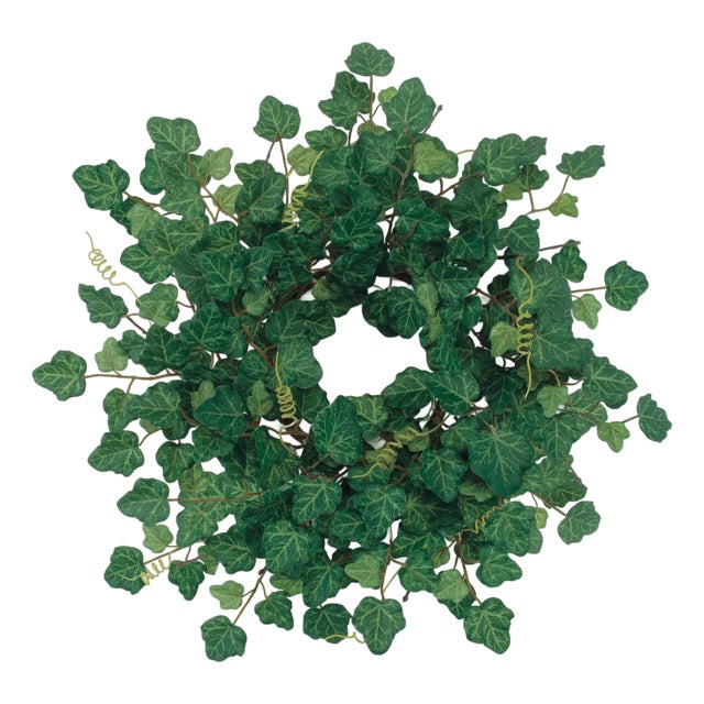 Ivy Leaf Foliage Wreath 19"D For Sale