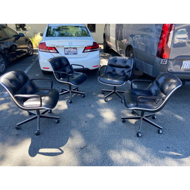 Vintage Mid Century Modern Knoll Pollock Desk Chairs Set of 4 For Sale - Image 15 of 18
