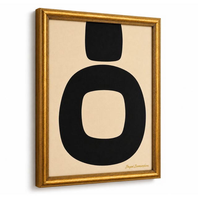 Mid-Century Modern Monolith & Moon Abstract Painting, Framed by Bryan Boomershine For Sale - Image 3 of 8