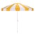 Yellow Buti 9 Ft Crank Umbrella, Yellow Cabana Stripe/White Pole For Sale - Image 8 of 8