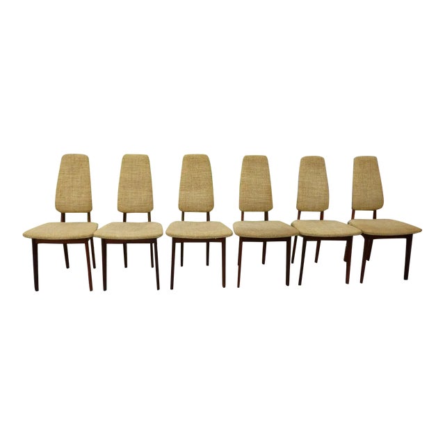 Helge Vestergaard Jensen Danish Modern Rosewood Dining Chairs - Set of 6 For Sale