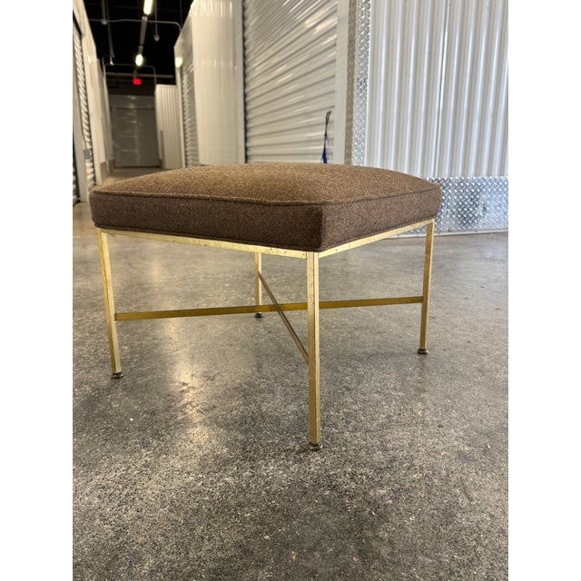 Metal 1950s Paul McObb for Calvin Brass Stool For Sale - Image 7 of 7