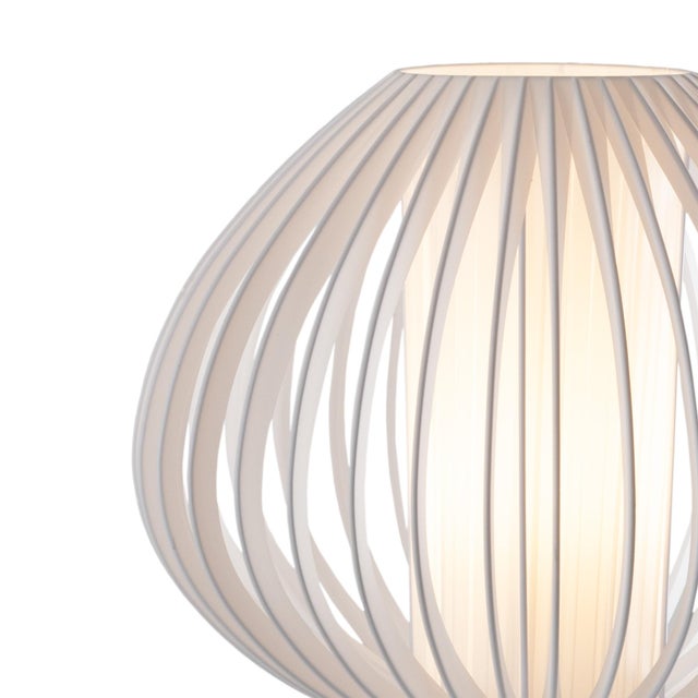 Nova Bloom Torchiere Floor Lamp 72" H - Satin Nickel, White Satin Shade, Dimmable, Bulb Included For Sale - Image 4 of 7