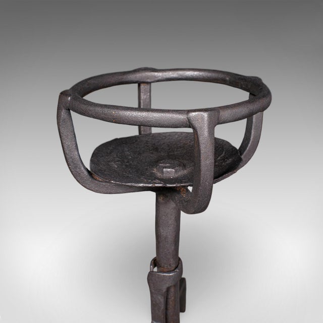 Antique Fireplace Set, English Cast Iron, Fire Basket, Mulling Andiron, Georgian For Sale - Image 10 of 11