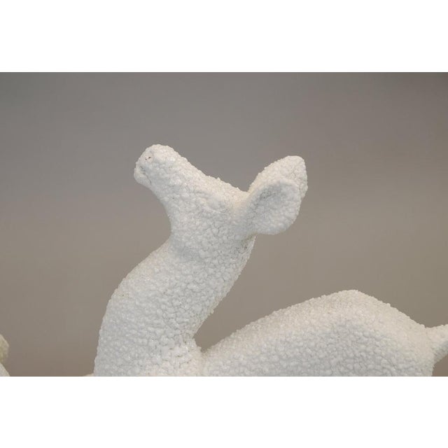 Ceramic French Art Deco Ceramic Deer and Dog Figurine by Berlot Mussier, 1930s For Sale - Image 7 of 10