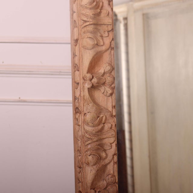 Italian Wall Mirror in Walnut, 1890s For Sale - Image 3 of 10