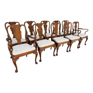 Set of 10 Baker Furniture Co Stately Homes Chippendale Dining Room Chairs For Sale