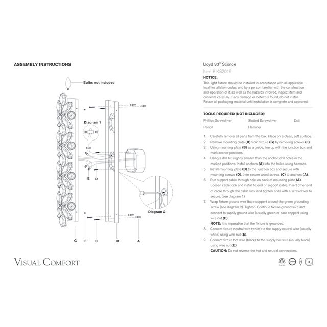 Brass kate spade new york for Visual Comfort Signature Lloyd 33" Sconce in Soft Brass with Crystal For Sale - Image 8 of 9