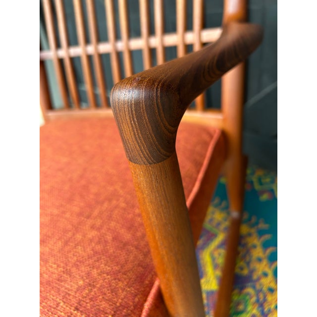 Hans Wegner 1960s Attributed to Hans Wegner Teak Rocking Chair… Completely Refurbished! For Sale - Image 4 of 9