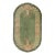 Antique Green Chinese Art Deco Oval Rug - 04'00 X 06'10 For Sale