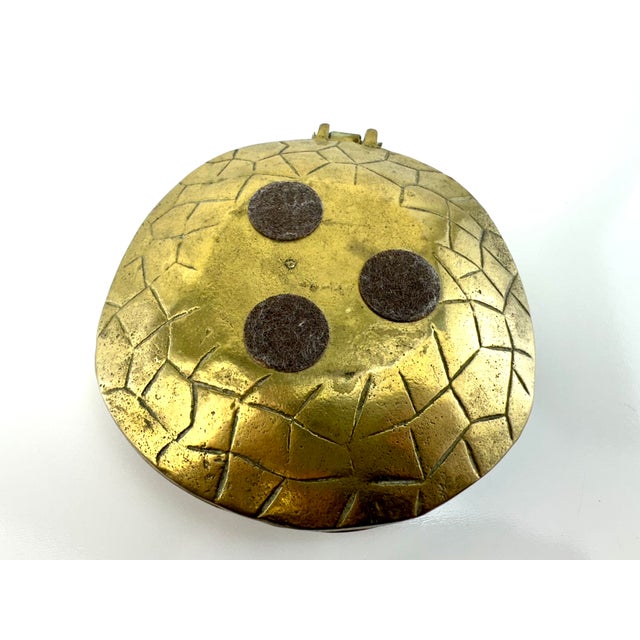 Vintage Mid Century Brass Sand Dollar Trinket Dish For Sale - Image 9 of 9