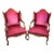 French Wingback Chairs by Baker Pair For Sale