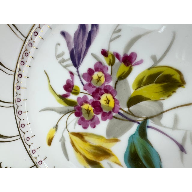 Late 20th Century Antique German Porcelain Floral Plates in the Manner of Carl Tielsch - Set of 12 For Sale - Image 5 of 10