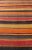 1950s Kilim Runner With Multicolor Horizontal Stripes in Red, Orange and Black 3'10 X 11'3 For Sale - Image 5 of 8